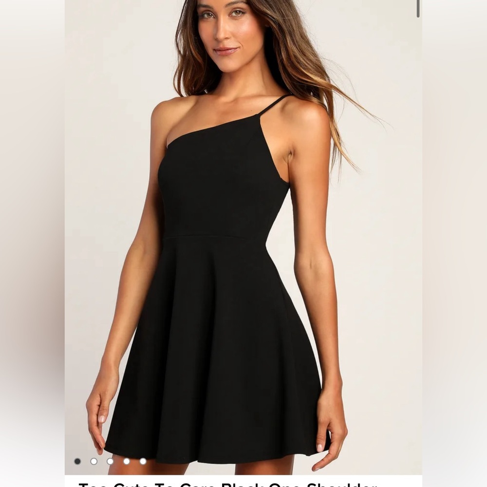 Black One Shoulder Mini Dress